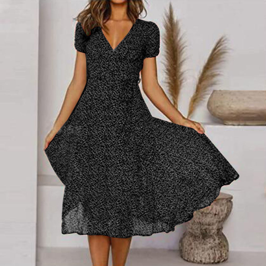 R&B | Lässiges Schickes Kleid Mit V-Ausschnitt