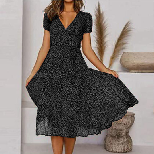 R&B | Lässiges Schickes Kleid Mit V-Ausschnitt