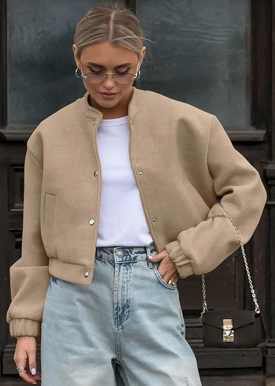 R&B | Luxuriöse Wollflugjacke - Khaki