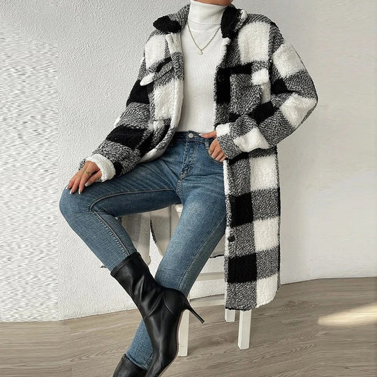 R&B | Kariertes Overshirt Aus Teddyfleece