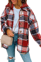 R&B | Gitter Oversized Jacke mit Kapuze Lässiger Komfort Warm und Trendy