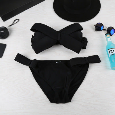 Damen Bandeau Bikini mit auffälligen Schleifen R&B