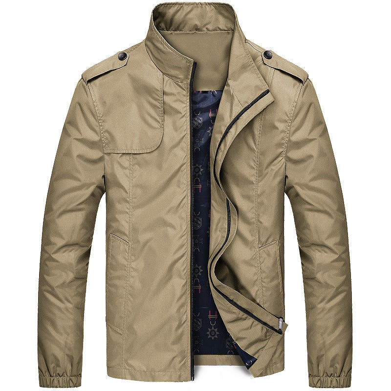 R&B | Freizeitjacke Slim Fit - Winddichte Übergangsjacke mit Stehkragen und Taschen, Modernes Design für Alltag und Outdoor