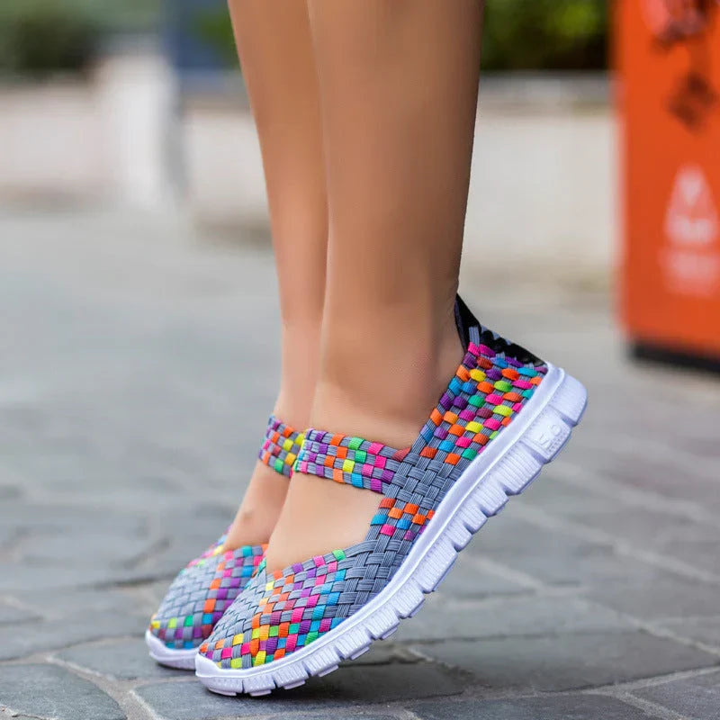 EB elastische Band gewebt leichte flache Schuhe