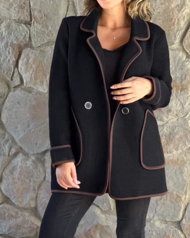 R&B | Kontrastfarbe Lässige Jacke