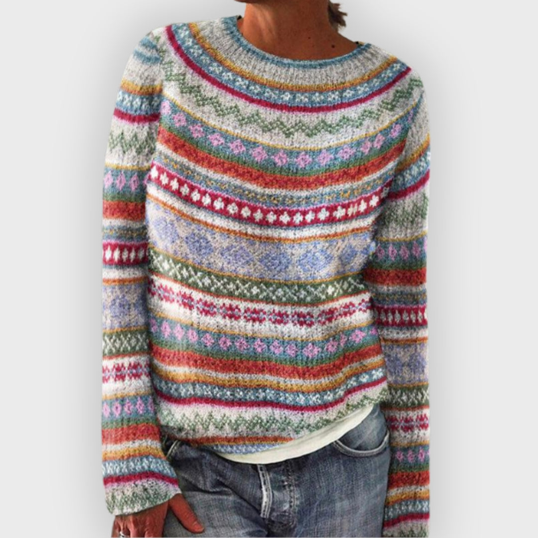 R&B | Strickpullover mit Langen Ärmeln und Druck