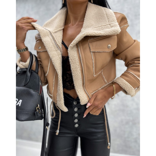 R&B | Kurze Warme Winter Jacke - Reißverschluss