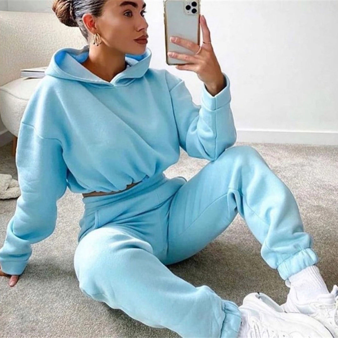 R&B | Jogginganzug Zweiteiler mit Cropped Hoodie