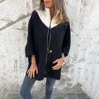 R&B | Bicolor-Langjacke für elegante Lagenlooks