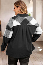 R&B | Plus Size Karos Shacket Jacke für Damen