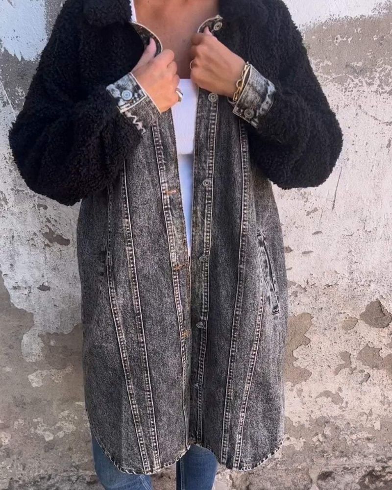R&B | Revers Einreihige Jeansjacke