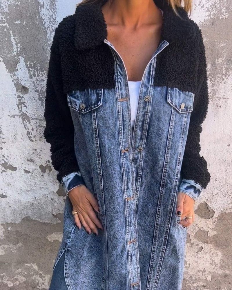 R&B | Revers Einreihige Jeansjacke