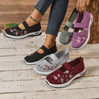 Blumenbestickte Mesh Slip-On Schuhe R&B R&B