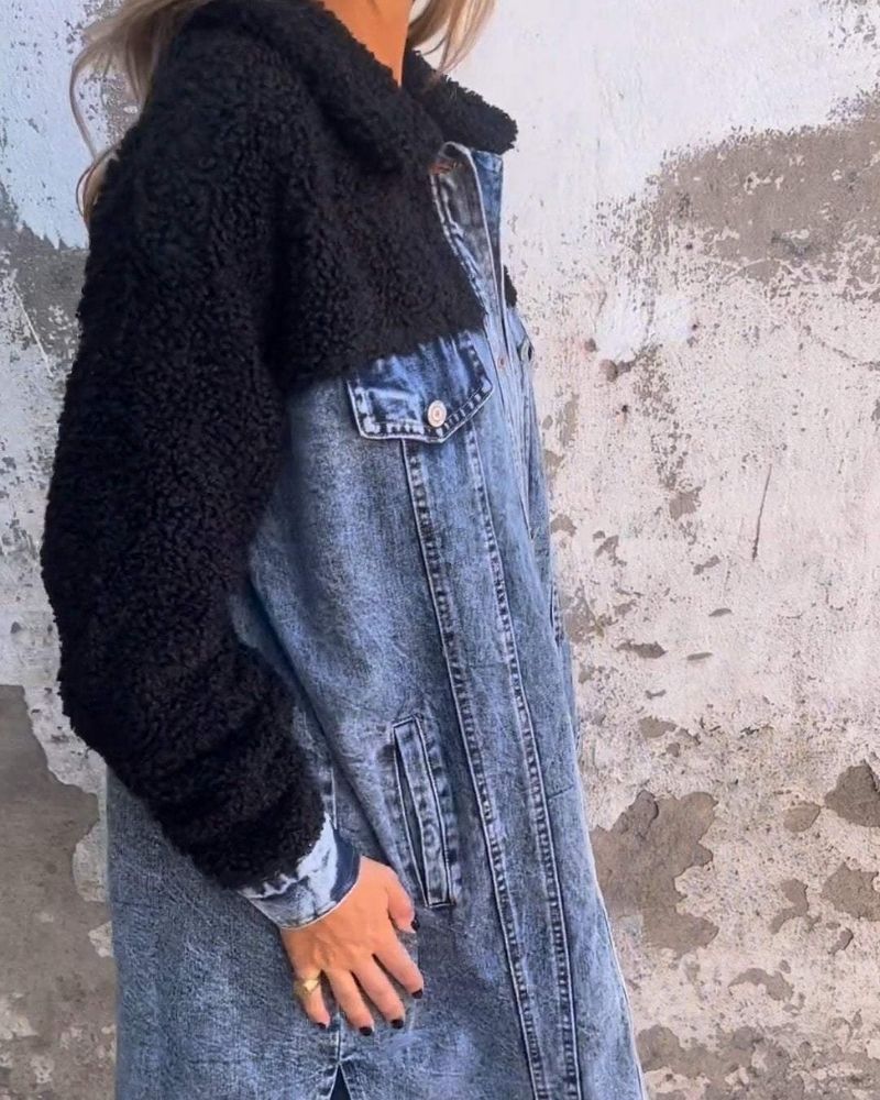 R&B | Revers Einreihige Jeansjacke