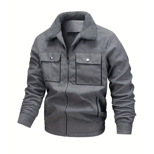 R&B | Herren Outdoor-Jacke gefüttert mit Teddy & Schalkragen