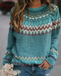 R&B | Retro Wave-Muster Strickpullover