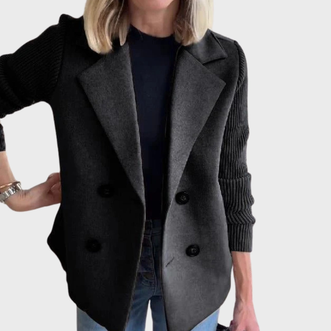 R&B | Eleganter Herbststrickärmel-Blazer