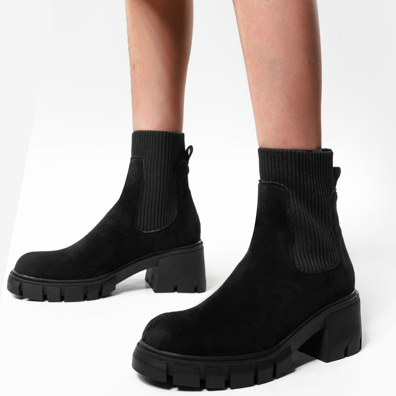 Elegante Wildleder-Winterschuhe für Damen R&B