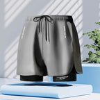 R&B | Doppellagige Herren Sport Fitness Anti-Peinlichkeit Strandhose