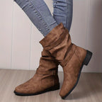 R&B | Retro-Charme Schlabbernde Schnallen-Riemen Western Stiefeletten
