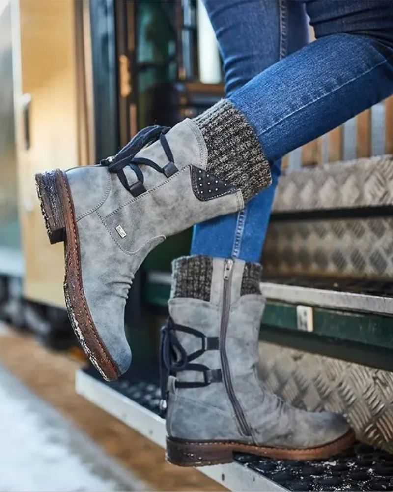 R&B | Echtes Leder Winterstiefel