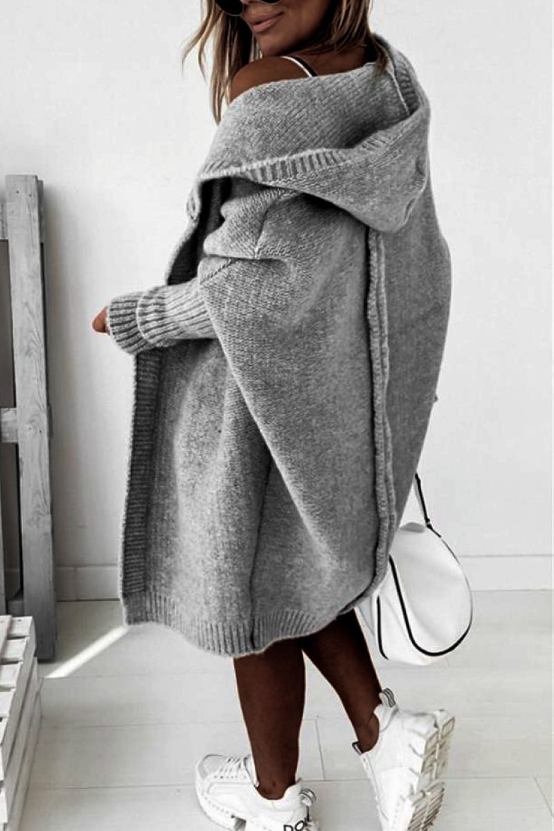 R&B | gestrickter Kapuzenmantel