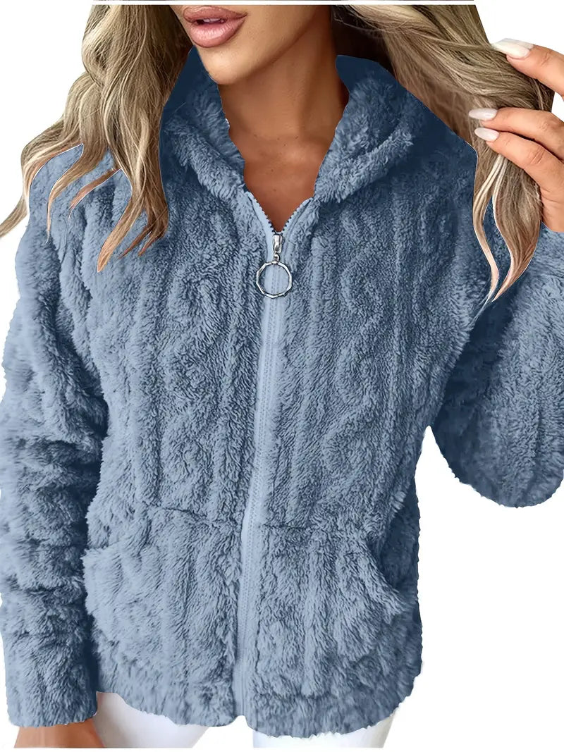 R&B | Weiches Kapuzen Sweatshirt mit Reißverschluss