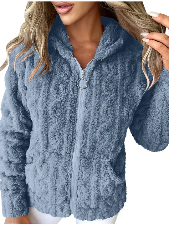 R&B | Weiches Kapuzen Sweatshirt mit Reißverschluss