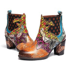 Lederstiefel für Damen mit einzigartigen Details R&B