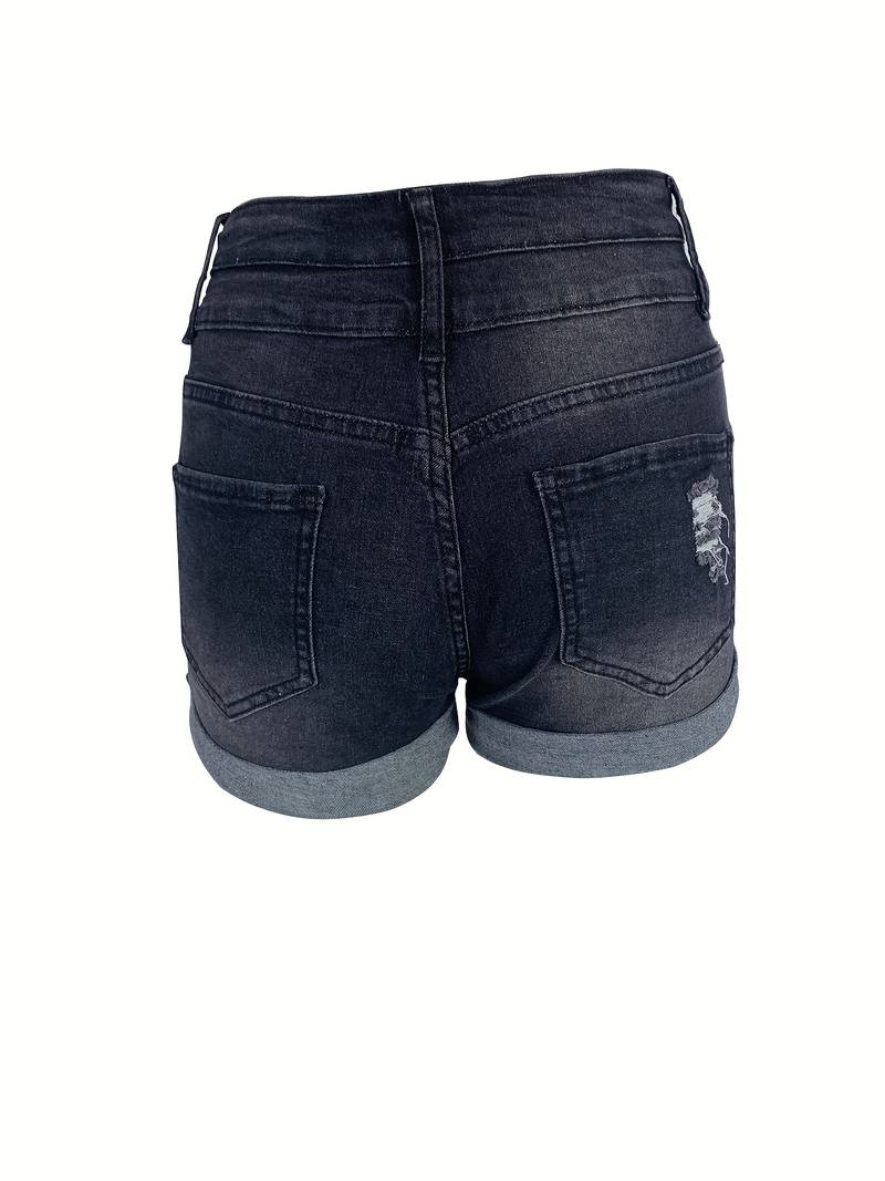 R&B | Gerippte Jeansshorts für Frühling/Sommer