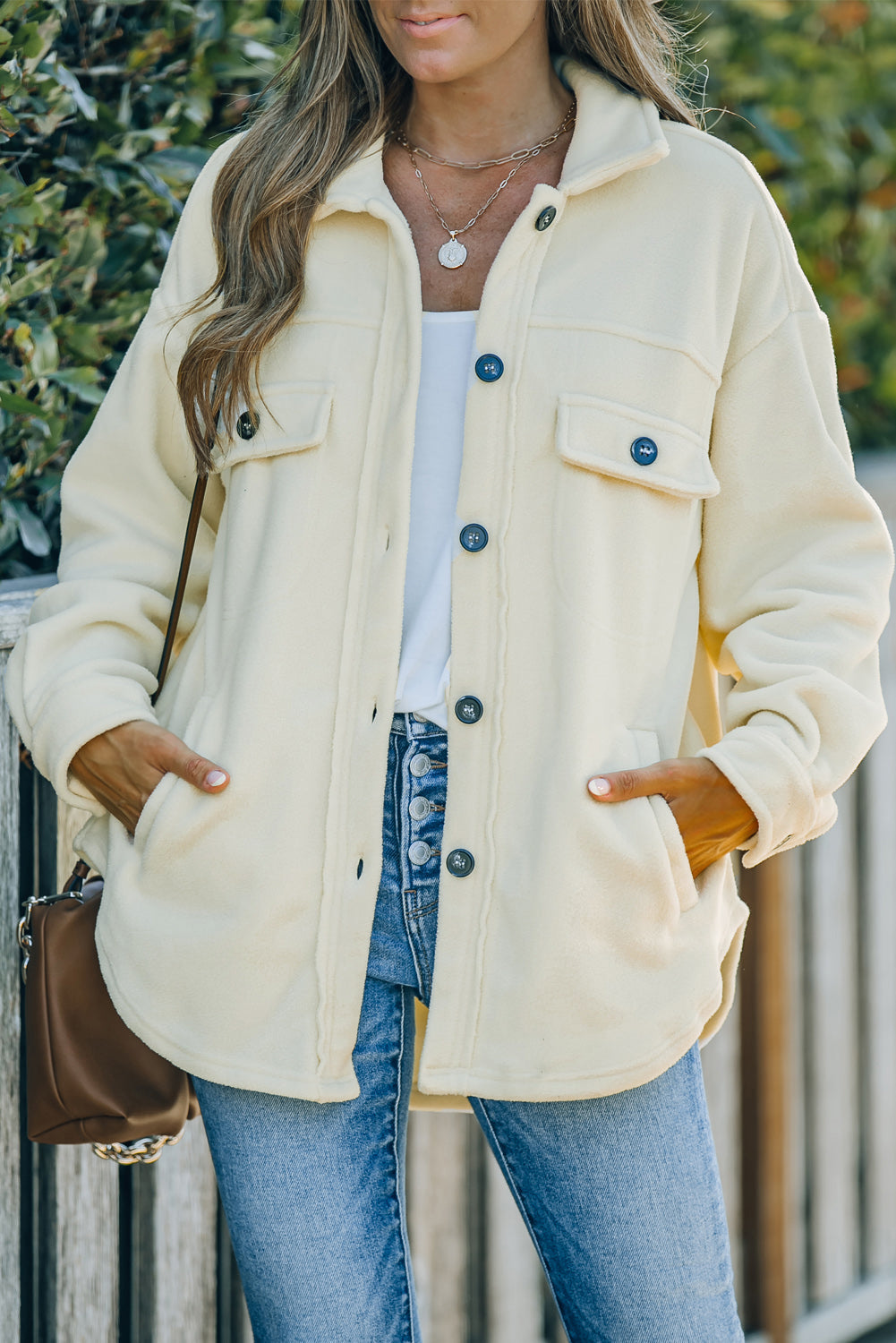 R&B | Lässige Fleecejacke mit Taschen Weich und Warm Perfekt für Kühl Tage