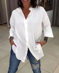 R&B | Weiße Bluse Im Oversized Schnitt