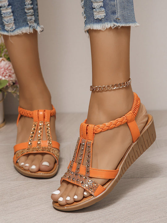 R&B | Sandalen mit Offener Zehe und Strass