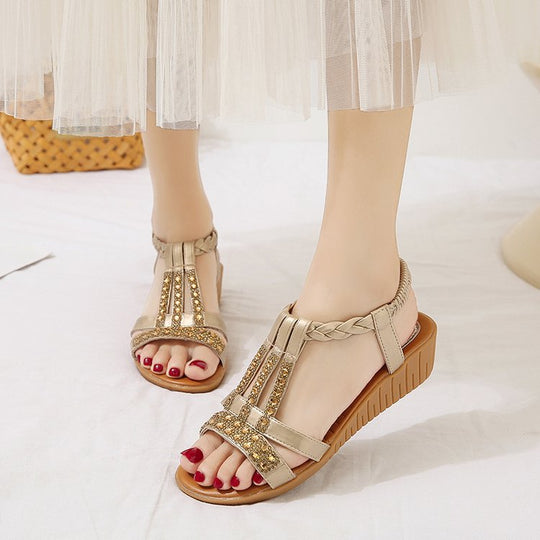 R&B | Sandalen mit Offener Zehe und Strass