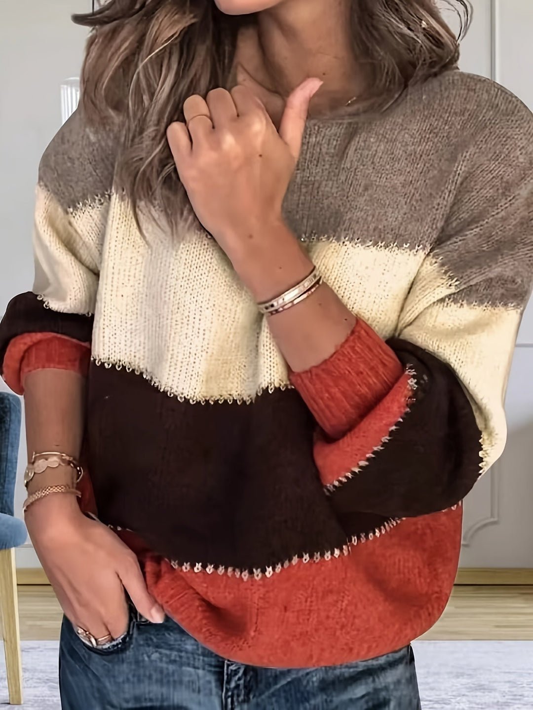 R&B | Farbblock Pullover