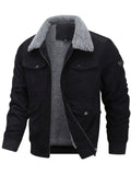 R&B | Warmen Jacke mit Cord und Fleecefutter Cordura und Polyester Robuste und Bequeme