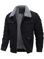 R&B | Warmen Jacke mit Cord und Fleecefutter Cordura und Polyester Robuste und Bequeme