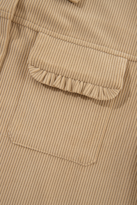 R&B | Cordurahemdjacke mit Rüschendetails Baumwollmischung Elegant und Modern