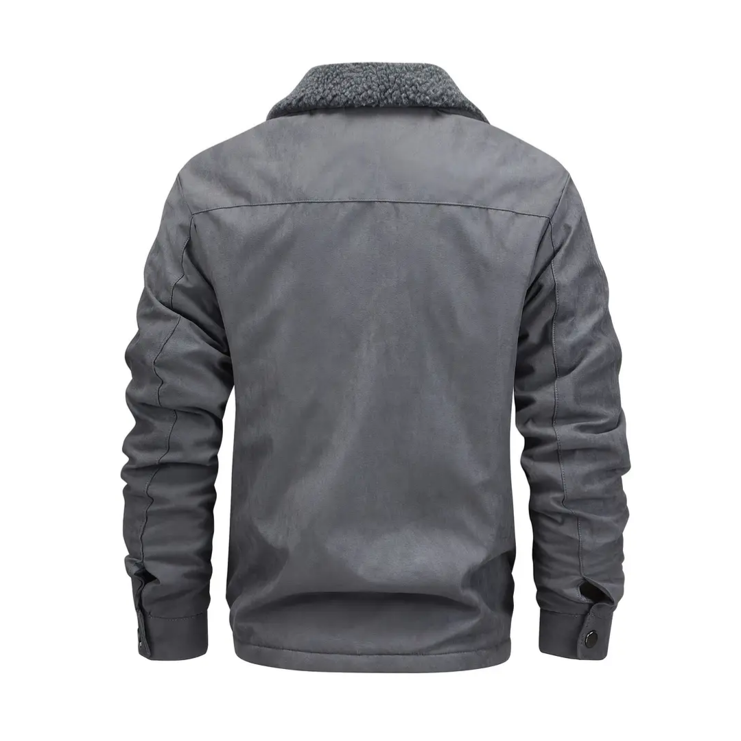 R&B | Herren Outdoor-Jacke gefüttert mit Teddy & Schalkragen