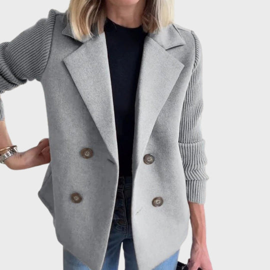 R&B | Eleganter Herbststrickärmel-Blazer