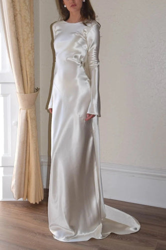 R&B | Pearl Eden Satin Rückwärtig Offene Cowl Neck Gown Maxi Kleid