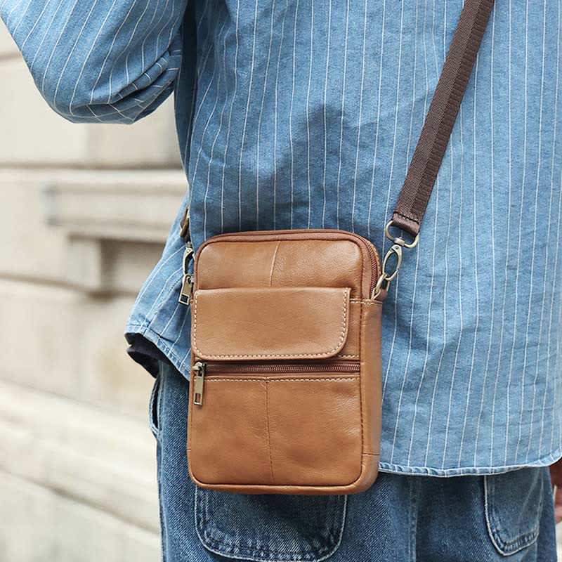 R&B | Kleine Umhängetasche Aus Echtem Leder für Herren