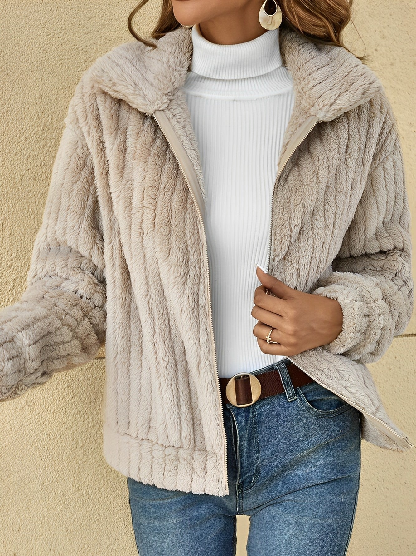 R&B | Damen Zip-Up Relaxed Fit Jacke