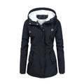 R&B | Damen Fleecejacke mit Kapuze und Kordelzug