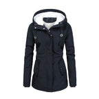 R&B | Damen Fleecejacke mit Kapuze und Kordelzug