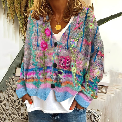 R&B | Gemütlicher, weicher Damenpullover mit Muster