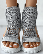 R&B | Gestrickte Elastische Sommersandalen