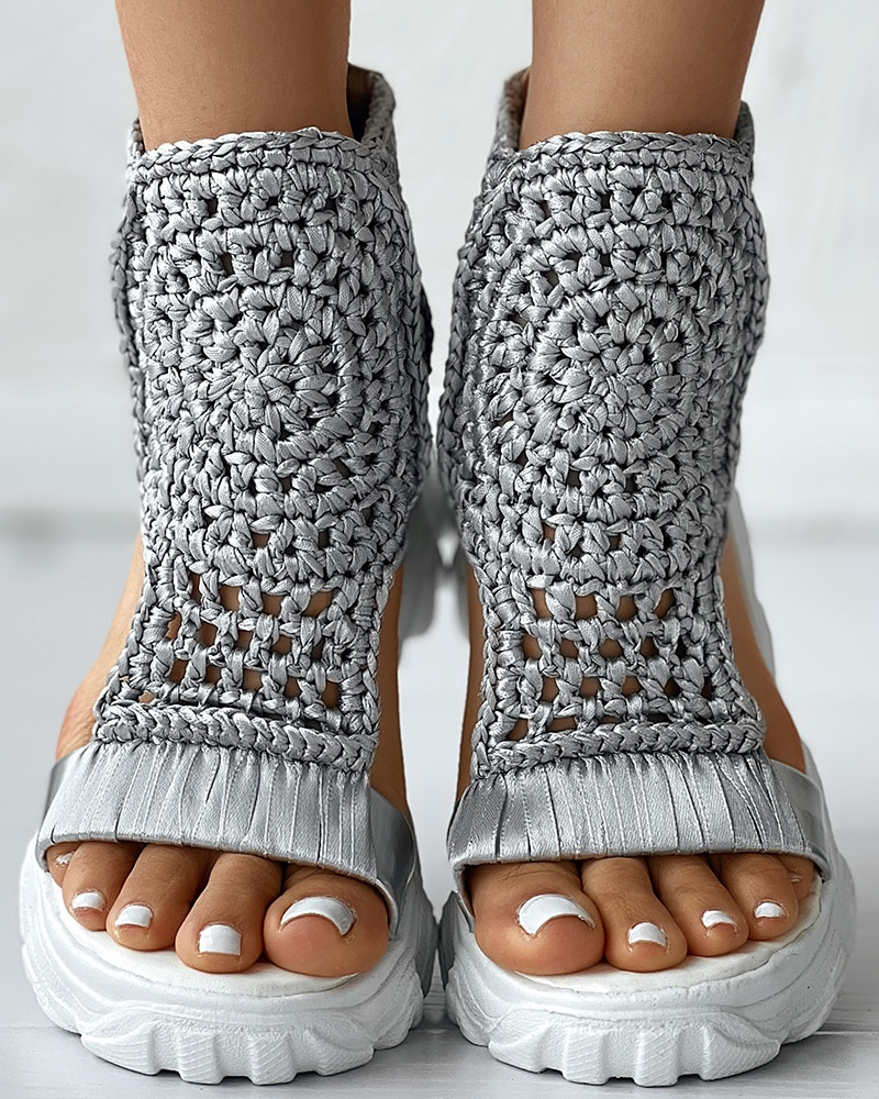 R&B | Gestrickte Elastische Sommersandalen
