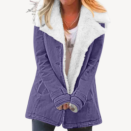 R&B | Damen Sherpa Gefütterte Denimjacke