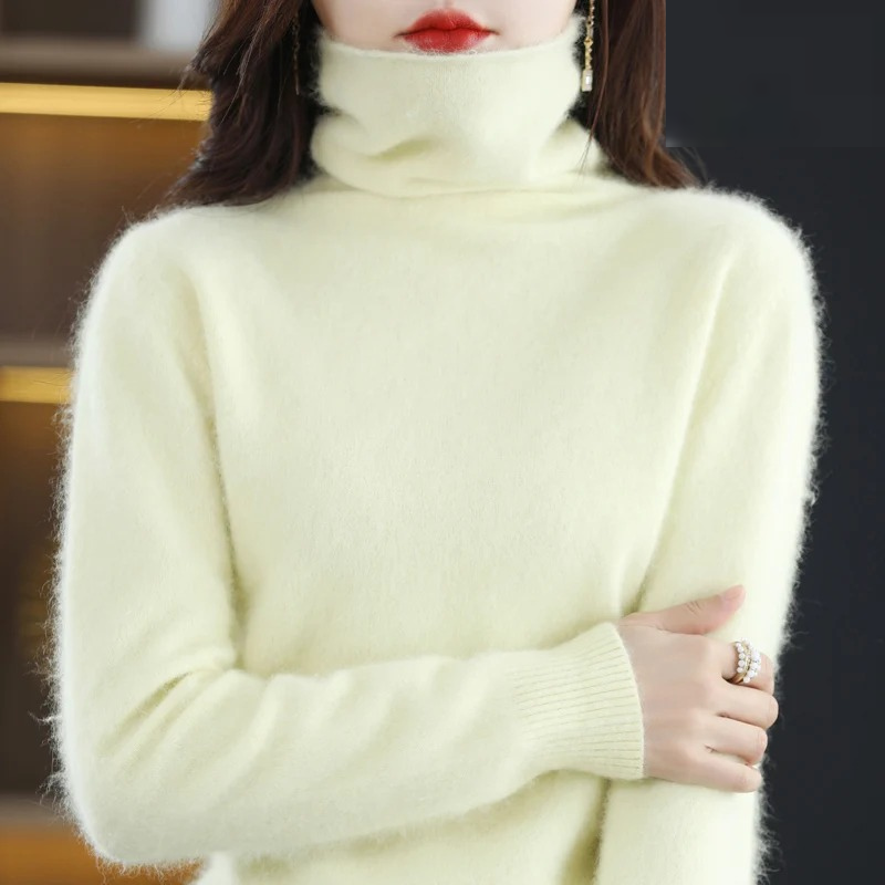 R&B | Pullover Damen Weicher Rollkragenpullover, Warm & Luxuriöses Design